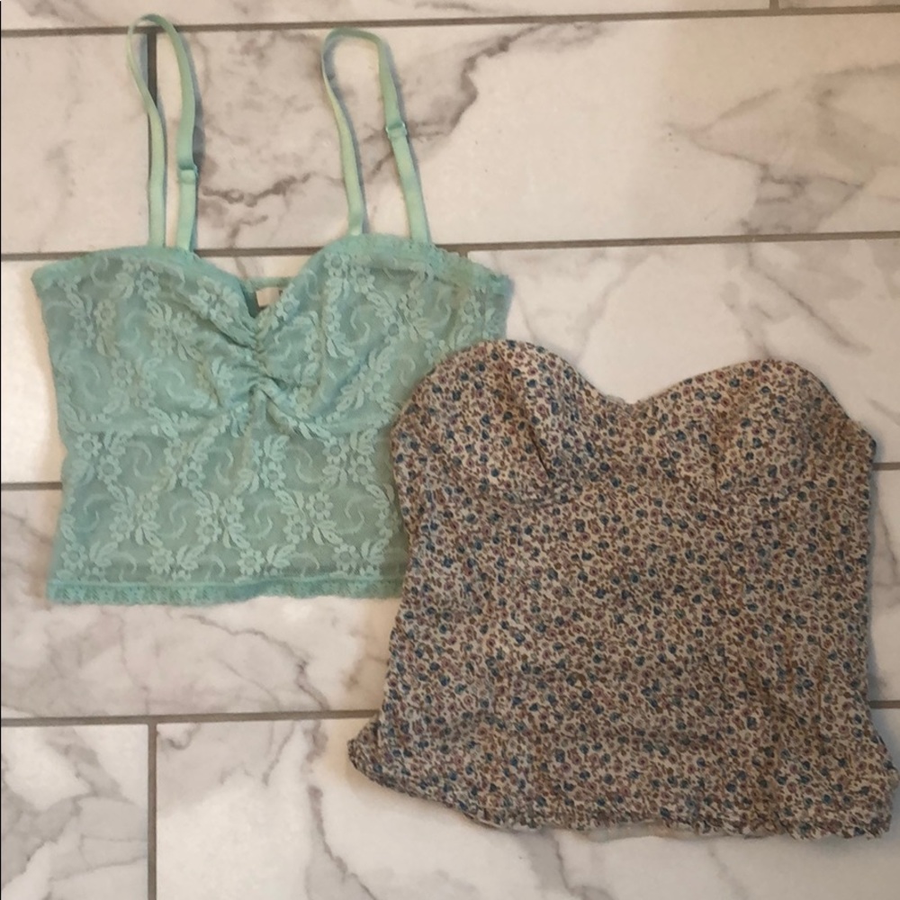 GARDEN PARTY LACE AND CORSET CROP TOP PAIR (2)